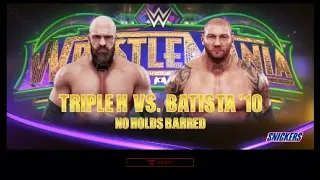 wwe 2K19 Triple H V.s Batista simulation prediction At Wrestlemania 35