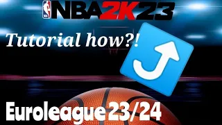 How you can Have Euroleague 23-24 season in NBA 2K23?! | tutorial NBA 2K23 #nba2k23 #tutorial