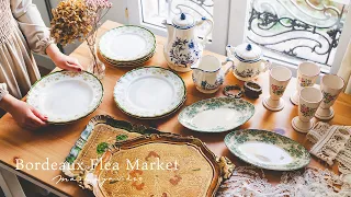 Shopping at Flea Markets in the French countryside | Antique vintage hunting with me | Haul