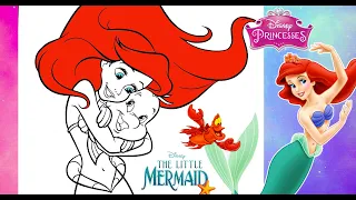 ARIEL Coloring Page Compilation The Little Mermaid Coloring Book  ARIEL & FLOUNDER  Coloring Pages