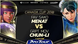 FAV Sako (Menat) vs GRPT MOV (Chun Li) - Canada Cup 2018 - CPT 2018