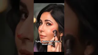 Trying katrina kaif's viral blush hack #katrinakaif #viral #blushhacks #makeup