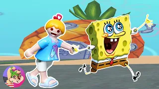 A day at BIKINI BOTTOM with SPONGEBOB and Hannah!🏝️🍍 Obby (Roblox) | Playmobil Familie Vogel