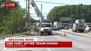 Train crash injures one in Greenville County