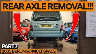 How to REMOVE the REAR AXLE on a Citroen Berlingo Multispace