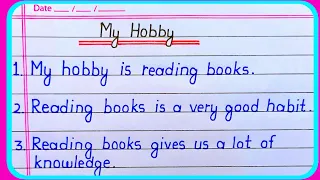 10 lines on my hobby | essay on my hobby in english | my hobby essay in english