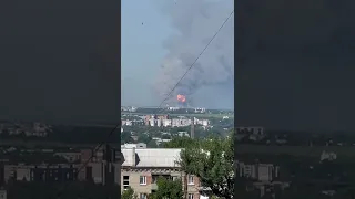 Горить склад боєприпасів у Зимогір'ї на Луганщині