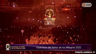 GUARDADA DEL SEÑOR DE LOS MILAGROS 28 DE OCTUBRE EN HOMBROS DE LA DECIMA PRIMERA CUADRILLA 2022