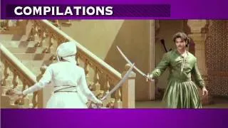 Aishwarya Rai and Hrithik Roshan sword fight.