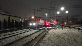ЭП2К-217 с поездом №82 Белгород—Санкт-Петербург залетает на станцию  Тула 1-Курская