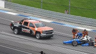 Indy 500 2017 Massive Huge Crash - Scott Dixon Horrific Crash  Alternate View from stands