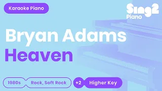 Bryan Adams - Heaven (Karaoke Piano) Higher Key