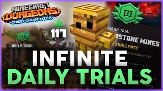 How to Get INFINITE Daily Trials! (EASILY Get Highest Power Level Gear) - Minecraft Dungeons