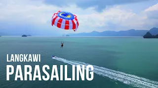 Parasailing at Cenang Beach, Langkawi Island | Cinematic Drone Shots