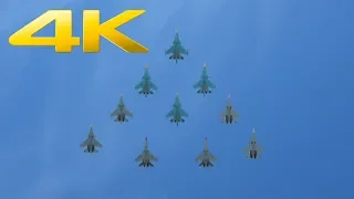 4K | Moscow Victory Day Air Parade (Su-57, Tu-95, MiG-29, Tu-160 and many more)