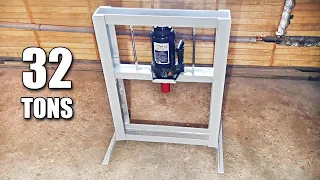 Homemade compact and very simple 32T Hydraulic Press