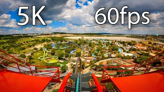 Dr. Diabolical's Cliffhanger front seat on-ride 5K POV @60fps Six Flags Fiesta Texas