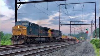 CSX I157 & I031 Early Morning Intermodals Neshaminy Falls