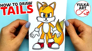 How to draw TAILS - Sonic the Hedgehog 2 Movie | Yulka Art drawings