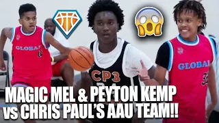 MAGIC MEL & PEYTON KEMP vs Chris Paul's AAU Team WILD BACK & FORTH MATCHUP!! | CP3 vs D5 Global