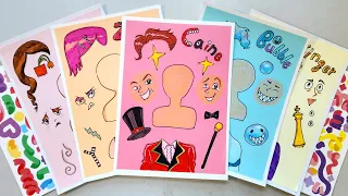 🎠paperdiy🎠 Decorate with Sticker Book👩👨‍🦰 human characters of The Amazing DIGITAL CIRCUS