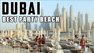 [4K] PALM WEST BEACH DUBAI Feat. The Beach at FIVE PALM JUMEIRAH! Walking Tour 2022