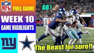 New York Giants vs Dallas Cowboys [FULL GAME] WEEK 10 | NFL Highlights TODAY 2023