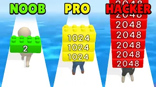 🤢 NOOB vs 😎 PRO vs 😈 HACKER - 2048 Brick Runner | Download App Store APK