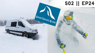 POWDER day at GRAND TARGHEE | vanlife wyoming