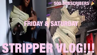 STRIPPER VLOG: FRIDAY & SATURDAY DAYS IN LIFE AS A STRIPPER + WE HIT 500 SUBSCRIBERS | DIAMONDICEE