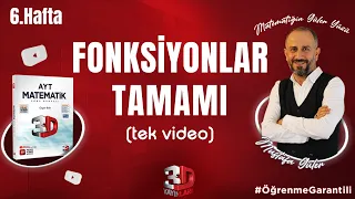 Fonksiyonlar Konu Anlatımı | Tek Video | 3D Kamp 6.Hafta | PDF #öğrenmegarantili