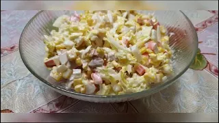 Легкий вкусный салат из пекинской капусты