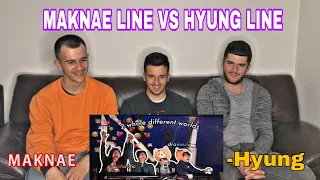 FNF REACTS  to the difference between the HYUNG line & MAKNAE line is hilarious for no reason