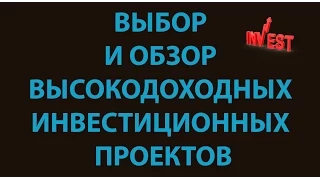 Выбор и Обзор Высокодоходных Инвестиционных Проектов