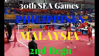 Philippines vs Malaysia | 30th SEA Games | Sepaktakraw Men | 2nd regu