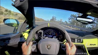 2020 Lamborghini Aventador SVJ Roadster POV Test Drive (3D Audio)(ASMR)