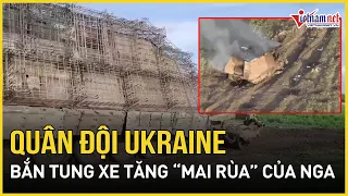 Quân đội Ukraine bắn tung xe tăng "mai rùa" của Nga | Báo VietNamNet