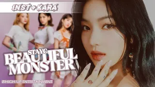 [STAYC - 'BEAUTIFUL MONSTER'] Instrumental + Karaoke (Easy Lyrics) | PATREON REQUESTED