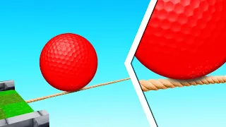 Only 1% can Complete this Impossible Tightrope test! (Golf It)