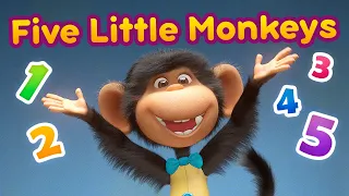 NEW SONG! 💥🙉🍌 FIVE LITTLE MONKEYS 🍌🙉 Masha and the Bear Nursery Rhymes 🎬 Famous songs for kids