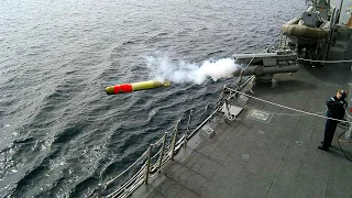 The process of Launching INSANELY LARGE Torpedoes from a US NAVY Ship