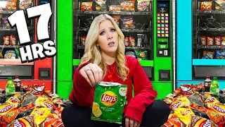 Eating Only VENDING MACHINE Food for 24 Hours! - Challenge
