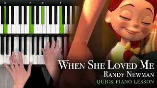 When She Loved Me - Toy Story 2 / Sarah McLachlan - Piano Tutorial