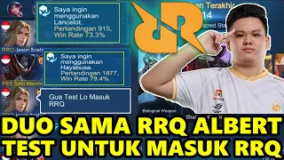 PERTAMA KALI MAIN SAMA ANAK RRQ ! DI TEST SAMA RRQ ALBERT ! RRQ SAIN MANDRA REAL? - MOBILE LEGENDS