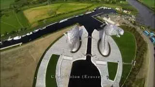 Aerial Views of The Kelpies, Falkirk, Scotland