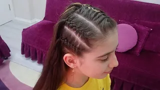 Easy 5 Hair braiding.(5 li saç örgüsü)
