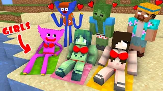 Monster School : Girls and Boys Summer Vacation - Love Adventure Story - Minecraft Animation