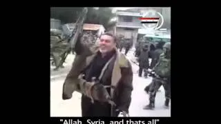 Banias - Beida - Assad Thugs chanting "drink Al-Assad's enemies blood"-english