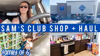 *NEW* SAMS CLUB HAUL + SHOP WITH ME - GROCERY HAUL & SHOP WITH ME - LARGE FAMILY OF 6 GROCERY HAUL