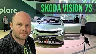 Skoda Vision 7 EV | Skoda's 7 seater 600km range electric car!